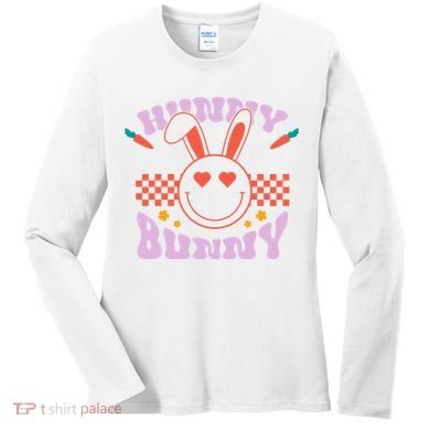 Hunny Bunny Retro Easter Holiday Women's Long Sleeve Shirt