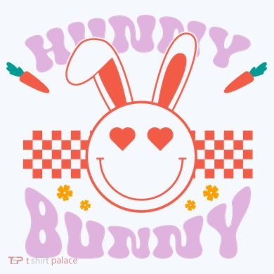 Hunny Bunny Retro Easter Holiday Plastic Christmas Ball Ornament