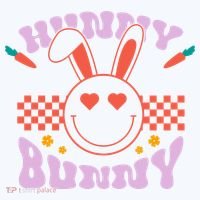Hunny Bunny Retro Easter Holiday Plastic Christmas Ball Ornament thumb 1