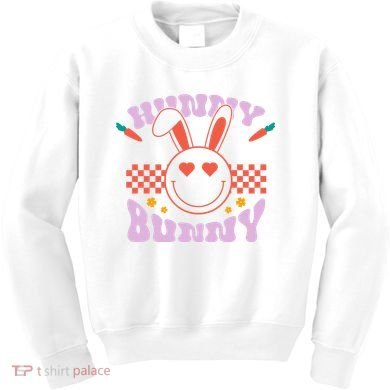 Hunny Bunny Retro Easter Holiday Kids Sweatshirt