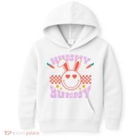 Hunny Bunny Retro Easter Holiday Kids Hoodie thumb 0
