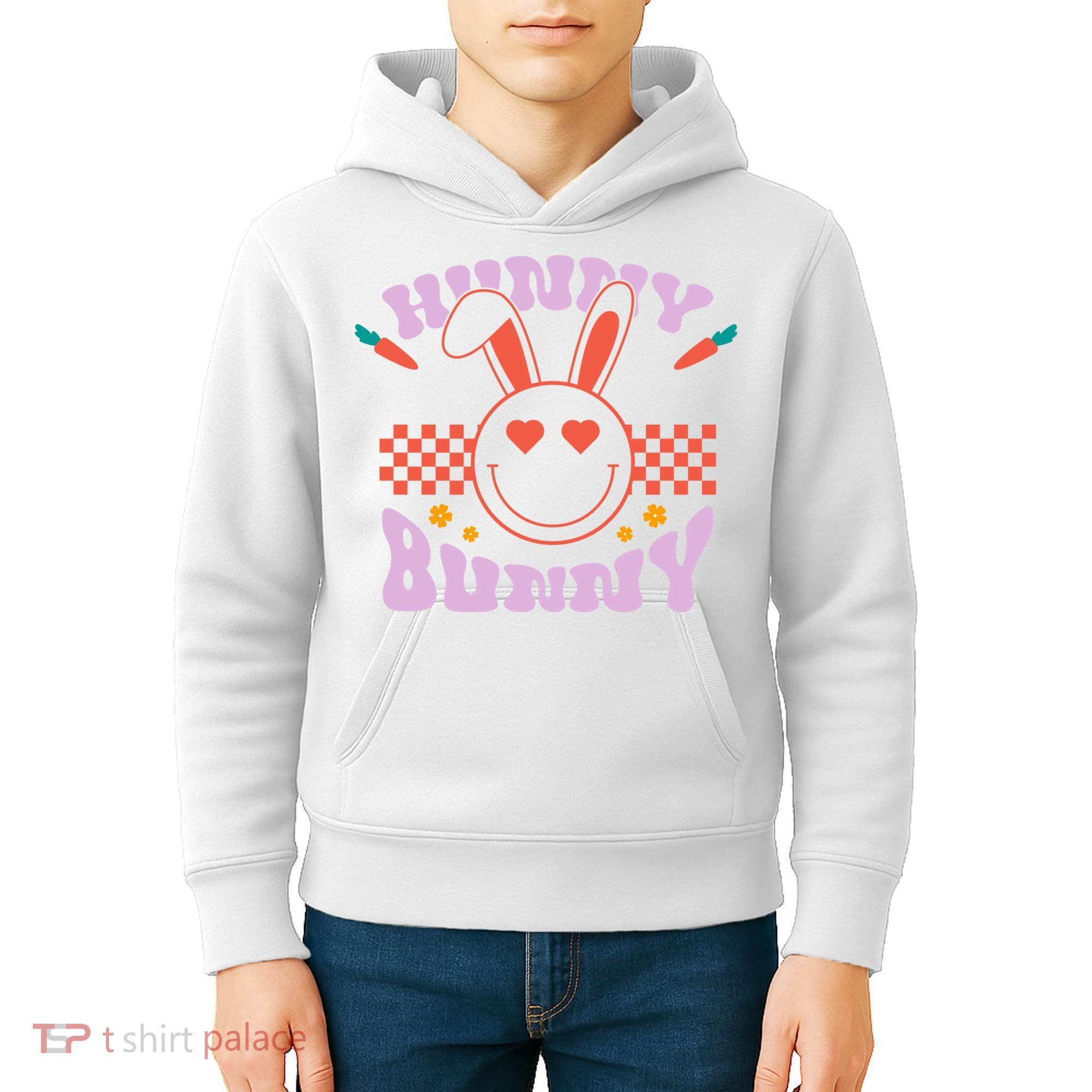 Hunny Bunny Retro Easter Holiday Kids Hoodie