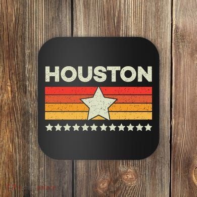 Houston Baseball Retro Vintage Coaster