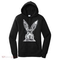 Hipster Bunny Rabbit Wearing Glasses Funny Drawing Women's Hoodie thumb 0