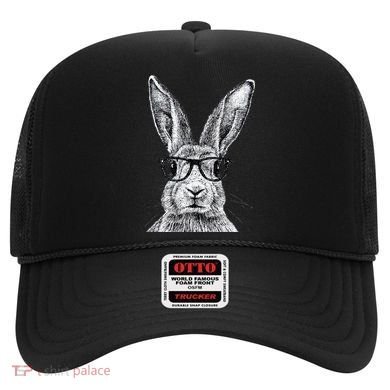 Hipster Bunny Rabbit Wearing Glasses Funny Drawing Hat