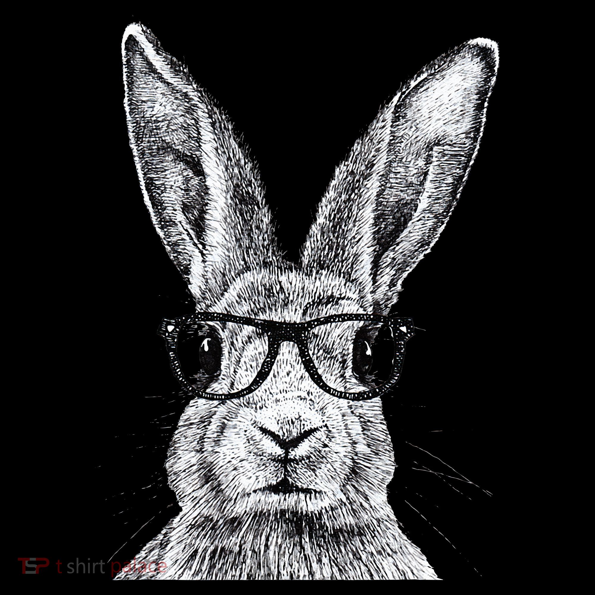 Hipster Bunny Rabbit Wearing Glasses Funny Drawing Tank Top