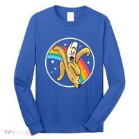 Happy Banana Rainbow Japan Style Otaku Kawaii Vaporwave Funny Gift Long Sleeve Shirt thumb 0