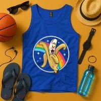 Happy Banana Rainbow Japan Style Otaku Kawaii Vaporwave Funny Gift Tank Top thumb 4
