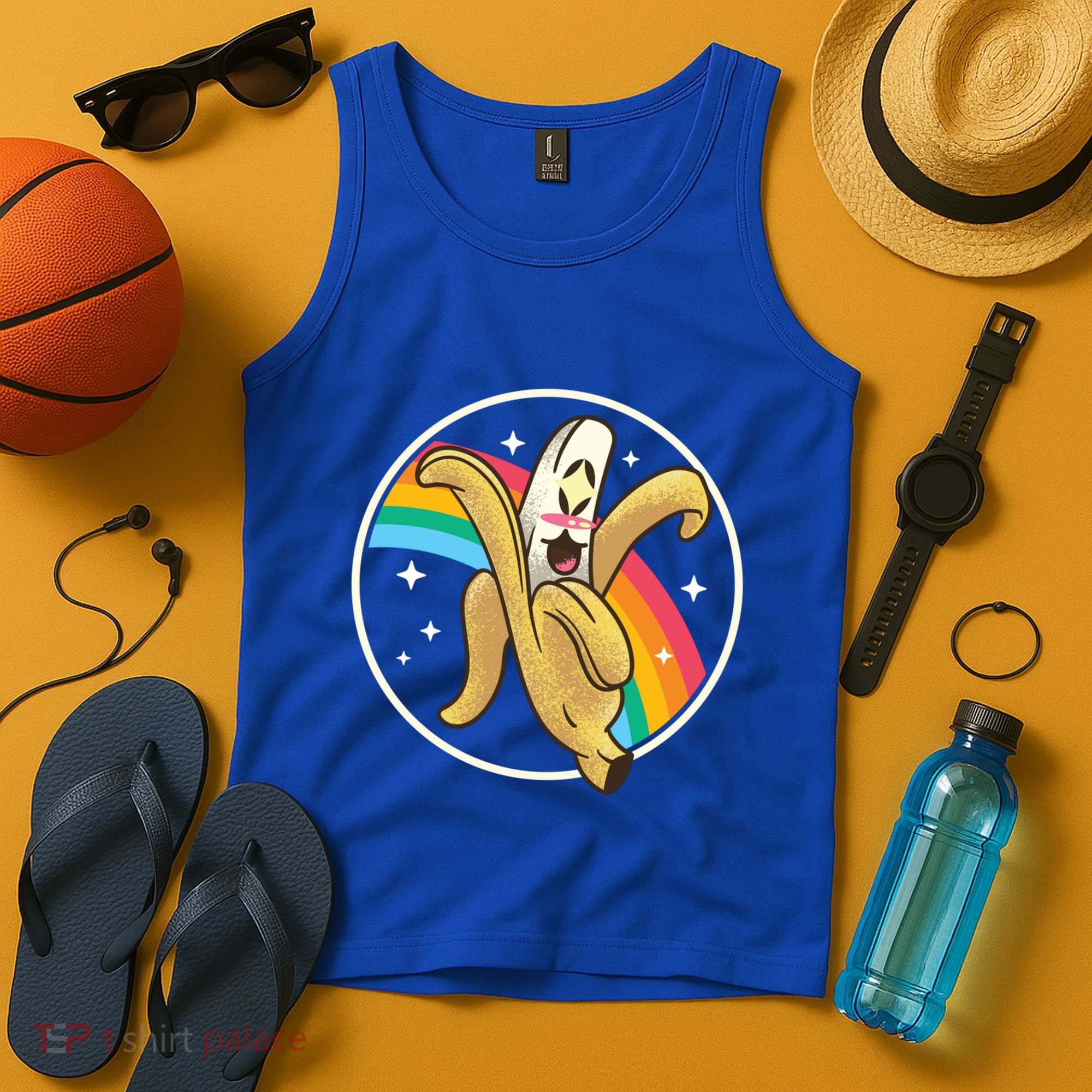 Happy Banana Rainbow Japan Style Otaku Kawaii Vaporwave Funny Gift Tank Top