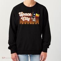 Houston Baseball Space City Astronaut Retro Distressed Women's Sweatshirt thumb 0