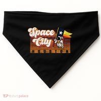 Houston Baseball Space City Astronaut Retro Distressed USA-Made Doggie Bandana thumb 0