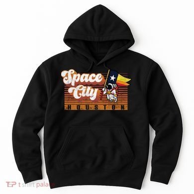 Houston Baseball Space City Astronaut Retro Distressed Hoodie