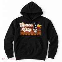 Houston Baseball Space City Astronaut Retro Distressed Hoodie thumb 0