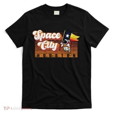 Houston Baseball Space City Astronaut Retro Distressed T-Shirt