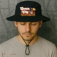Houston Baseball Space City Astronaut Retro Distressed Bucket Hat thumb 2