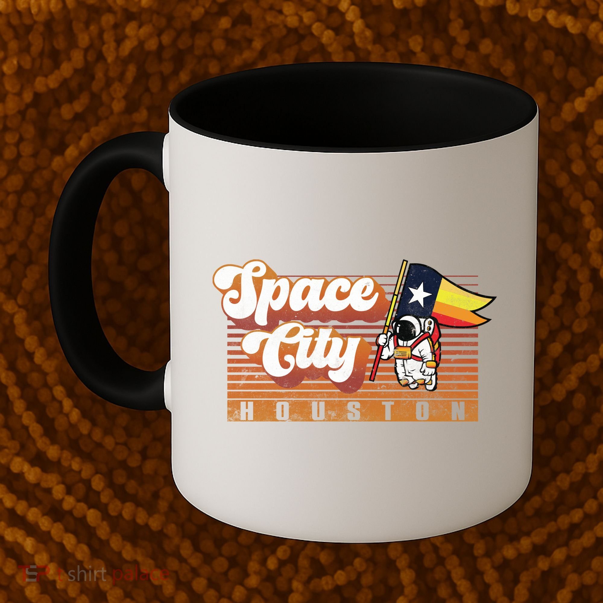 Houston Baseball Space City Astronaut Retro Distressed Coffee Mug