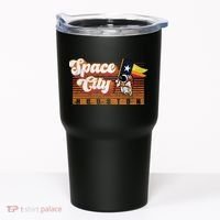 Houston Baseball Space City Astronaut Retro Distressed Tumbler thumb 0