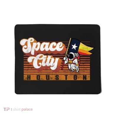 Houston Baseball Space City Astronaut Retro Distressed Mousepad