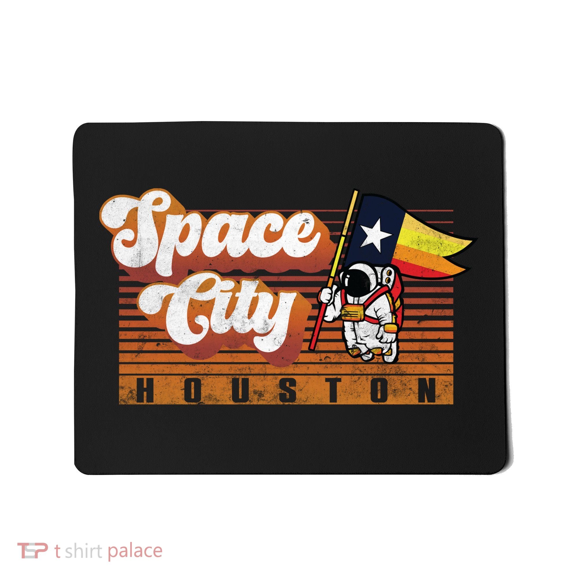 Houston Baseball Space City Astronaut Retro Distressed Mousepad