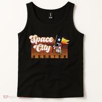 Houston Baseball Space City Astronaut Retro Distressed Tank Top thumb 2