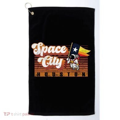Houston Baseball Space City Astronaut Retro Distressed Golf Towel