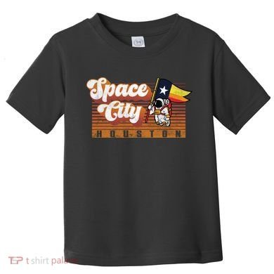 Houston Baseball Space City Astronaut Retro Distressed Toddler T-Shirt