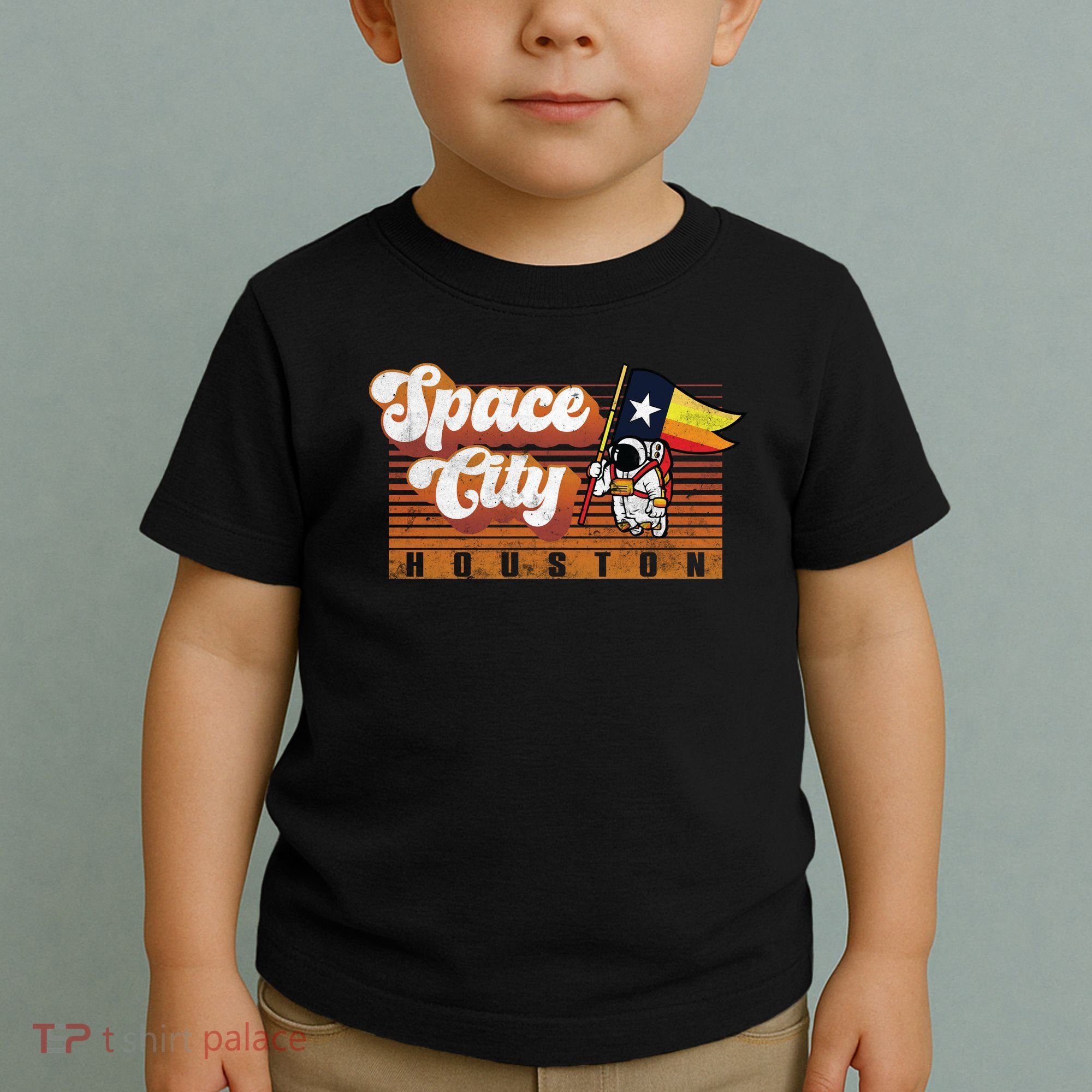 Houston Baseball Space City Astronaut Retro Distressed Toddler T-Shirt