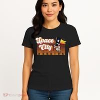 Houston Baseball Space City Astronaut Retro Distressed Women's T-Shirt thumb 4