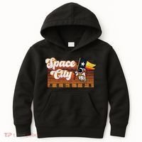 Houston Baseball Space City Astronaut Retro Distressed Kids Hoodie thumb 0