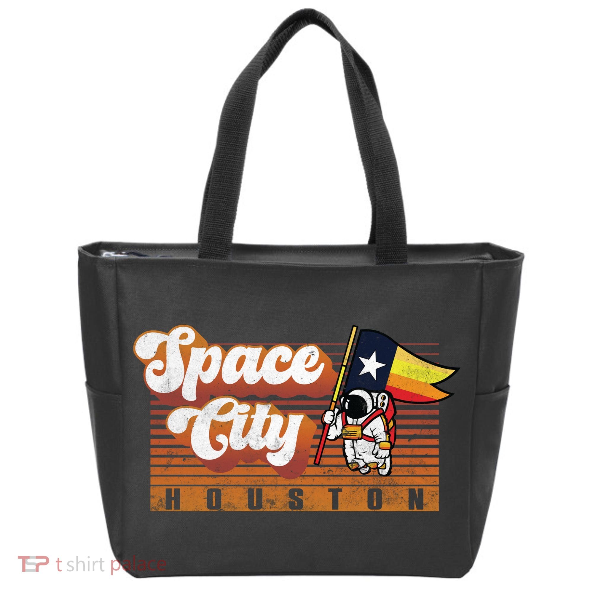 Houston Baseball Space City Astronaut Retro Distressed Tote Bag