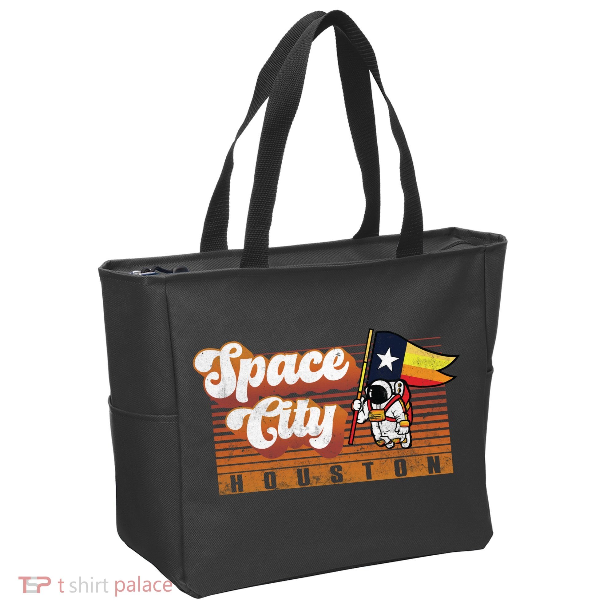Houston Baseball Space City Astronaut Retro Distressed Tote Bag