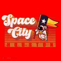 Houston Baseball Space City Astronaut Retro Distressed Santa Hat thumb 1