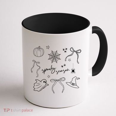 Halloween Bow Spooky Season Ghost Witch Wizzard Mashup Coffee Mug back