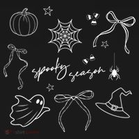 Halloween Bow Spooky Season Ghost Witch Wizzard Mashup Women's Hoodie thumb 2