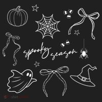 Halloween Bow Spooky Season Ghost Witch Wizzard Mashup Golf Towel thumb 3
