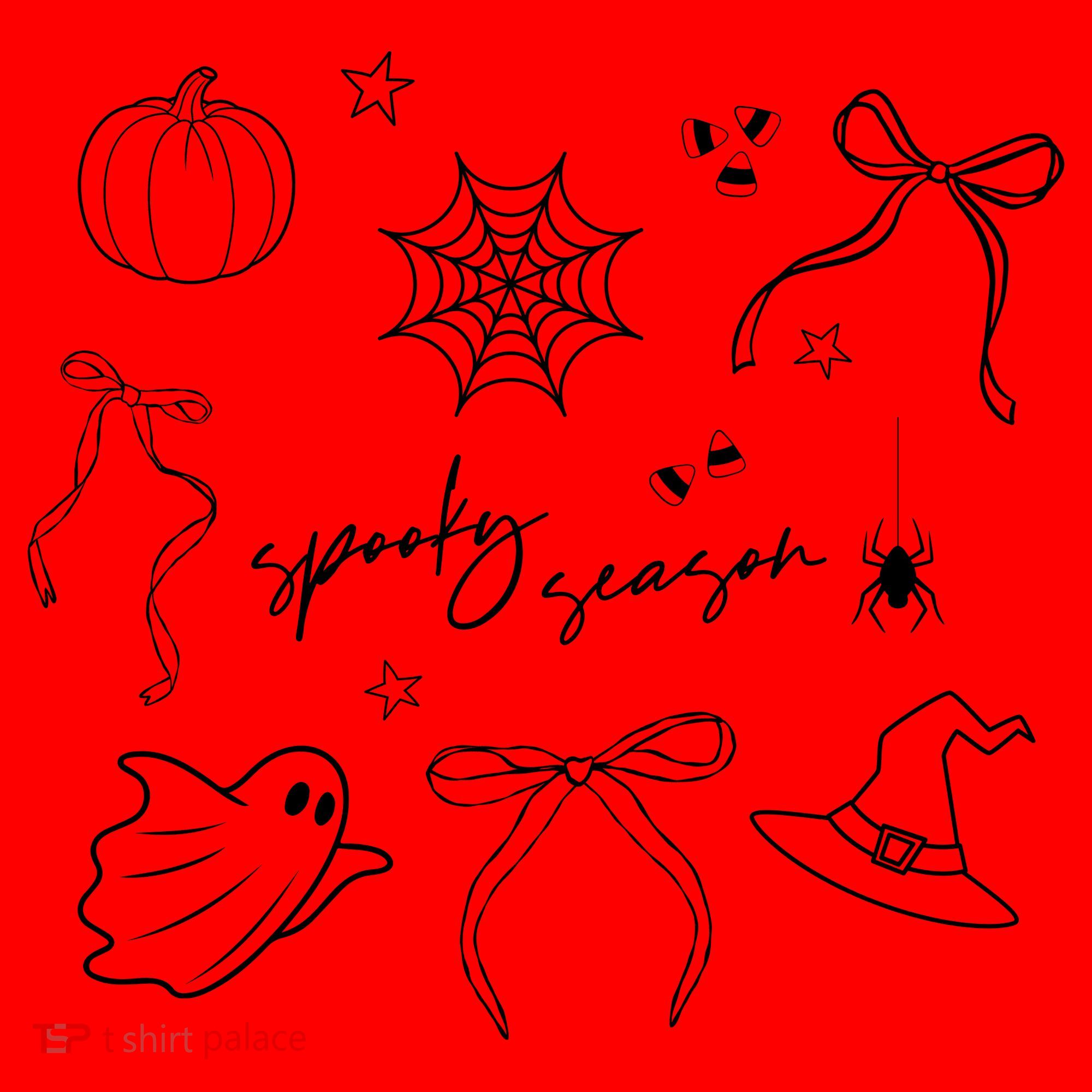 Halloween Bow Spooky Season Ghost Witch Wizzard Mashup Santa Hat