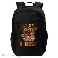 Hands But Still I Rise Flower Melanin Black History Month Backpack thumb 0
