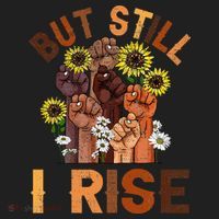 Hands But Still I Rise Flower Melanin Black History Month Beanie thumb 2
