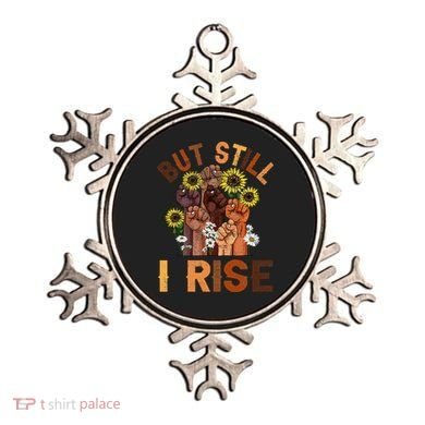 Hands But Still I Rise Flower Melanin Black History Month Ornament
