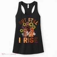 Hands But Still I Rise Flower Melanin Black History Month Women's Tank Top thumb 0