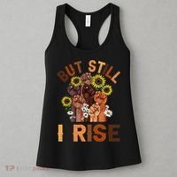 Hands But Still I Rise Flower Melanin Black History Month Women's Tank Top thumb 3
