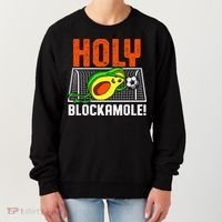 Holy Blockamole Soccer Blocker Funny Avocado Goalie Women's Sweatshirt thumb 0