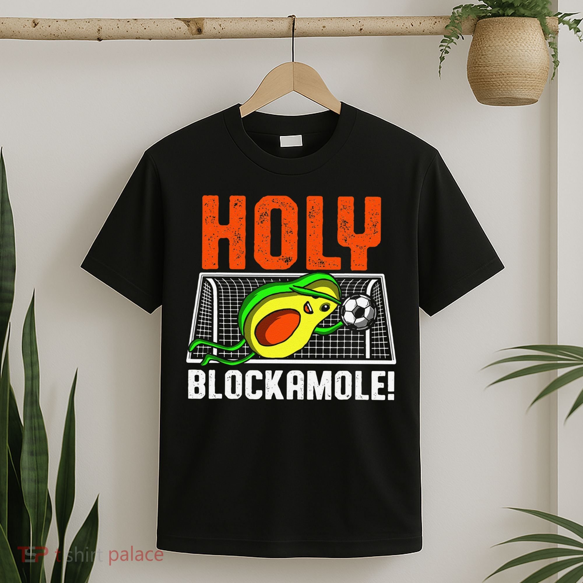 Holy Blockamole Soccer Blocker Funny Avocado Goalie T-Shirt
