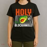 Holy Blockamole Soccer Blocker Funny Avocado Goalie T-Shirt thumb 4