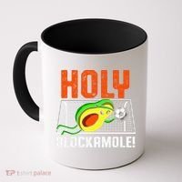 Holy Blockamole Soccer Blocker Funny Avocado Goalie Coffee Mug thumb 0