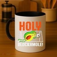 Holy Blockamole Soccer Blocker Funny Avocado Goalie Coffee Mug thumb 4