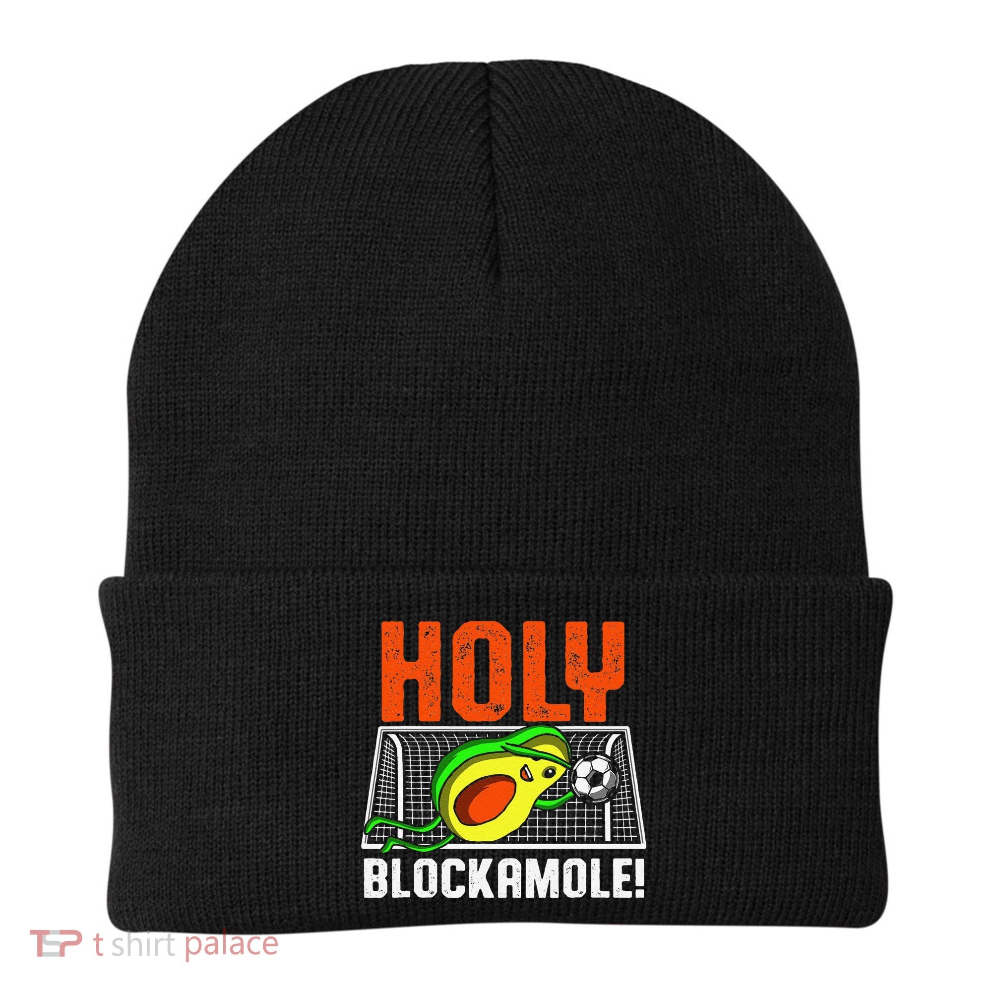 Holy Blockamole Soccer Blocker Funny Avocado Goalie Beanie