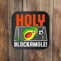 Holy Blockamole Soccer Blocker Funny Avocado Goalie Coaster thumb 0