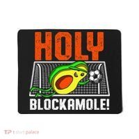 Holy Blockamole Soccer Blocker Funny Avocado Goalie Mousepad thumb 0