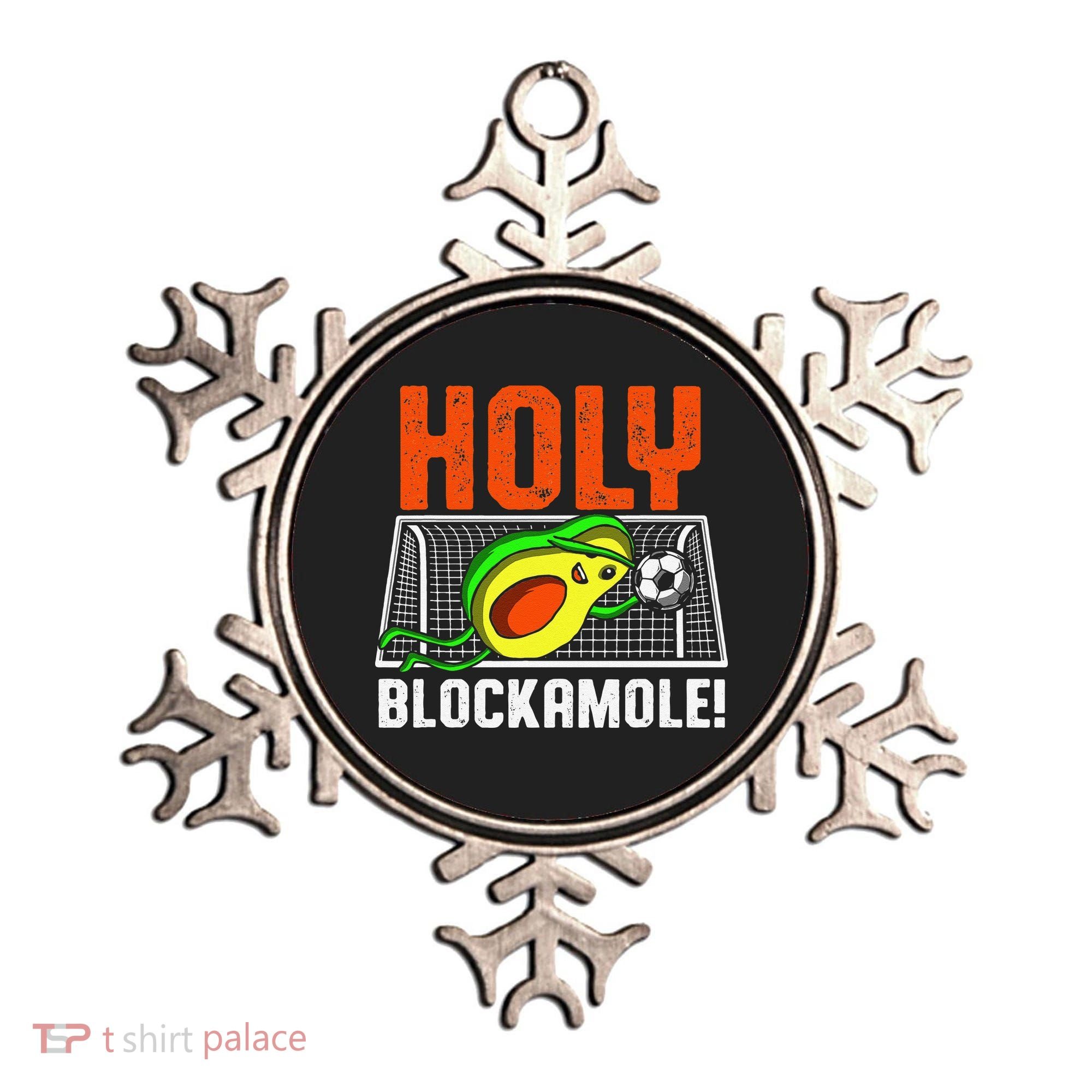 Holy Blockamole Soccer Blocker Funny Avocado Goalie Ornament